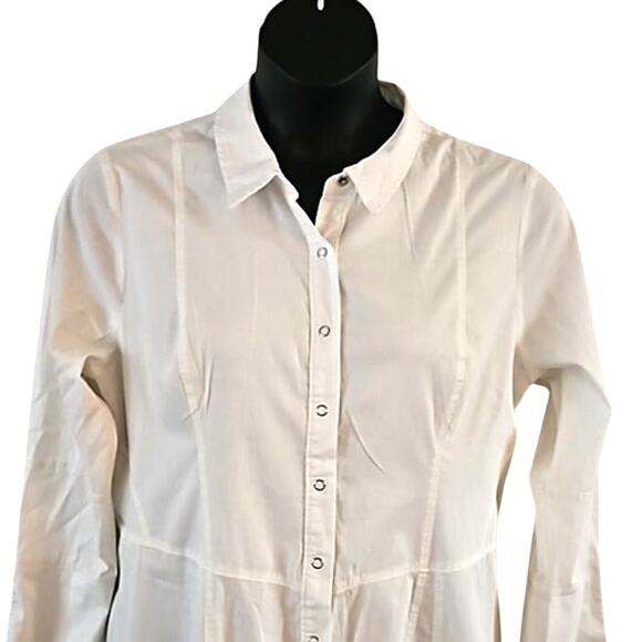 Free People Thea Ivory Button-Down Mini Dress - Size Large, NWT, - Picture 6 of 11